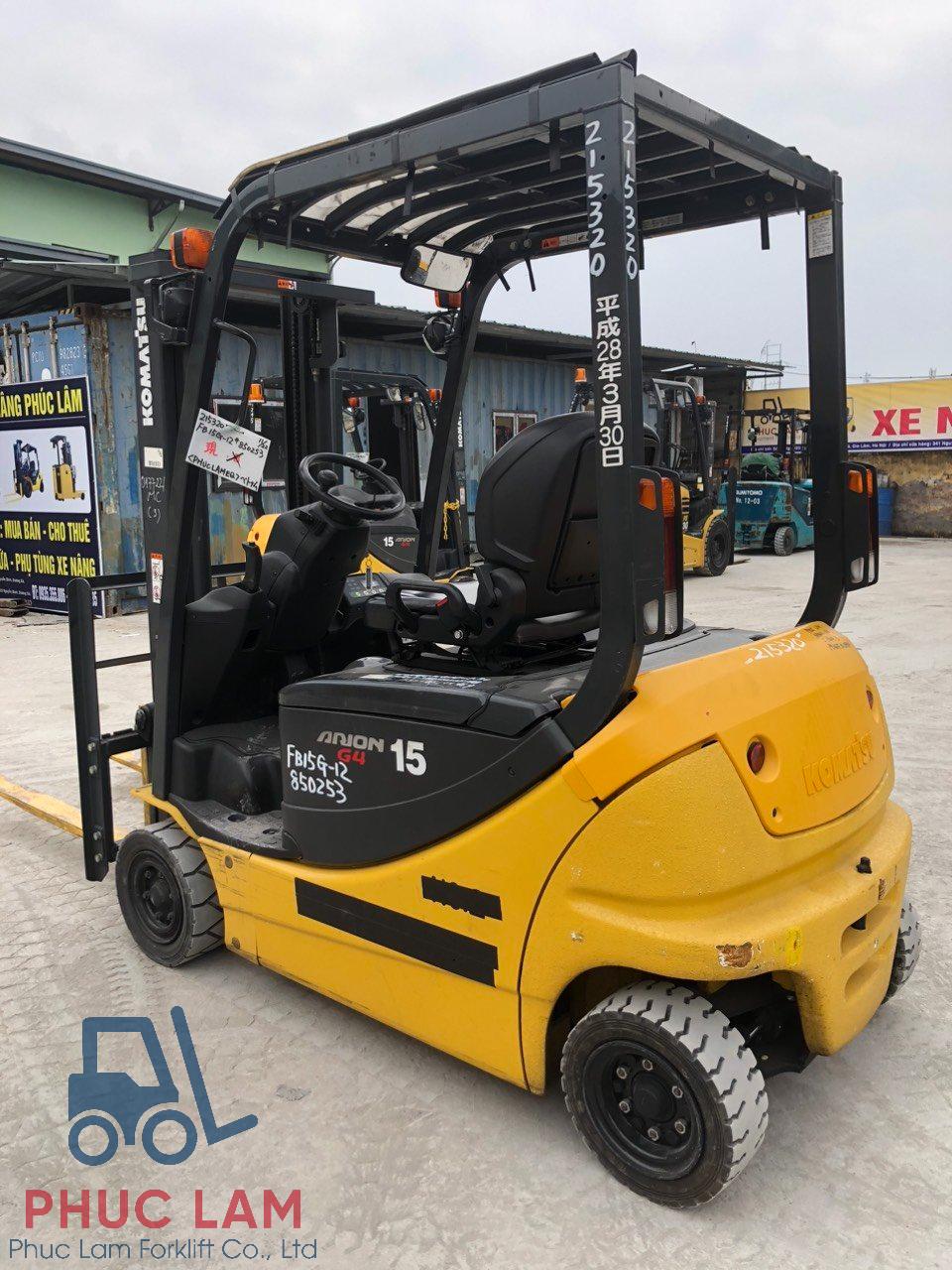 Xe nâng điện Komatsu 1.5 tấn FB15G-12 sx 2016